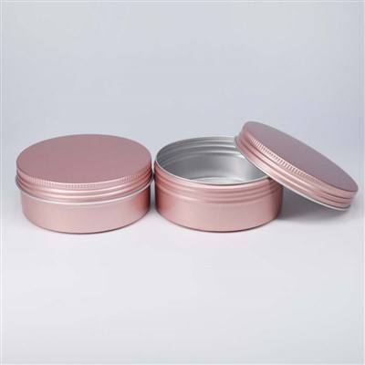 5ml Hot Selja kringlótt málm sælgæti Skartgripir Snyrtivöruílát Bleikur álkassi með loki