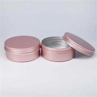 5ml Hot Selja kringlótt málm sælgæti Skartgripir Snyrtivöruílát Bleikur álkassi með loki